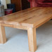 Large coffee table in burr elm